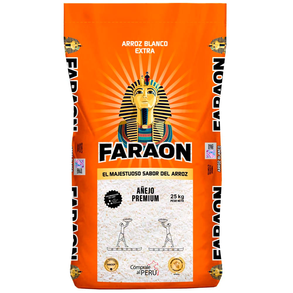 Arroz Extra Añejo Faraon Saco 25 Kg