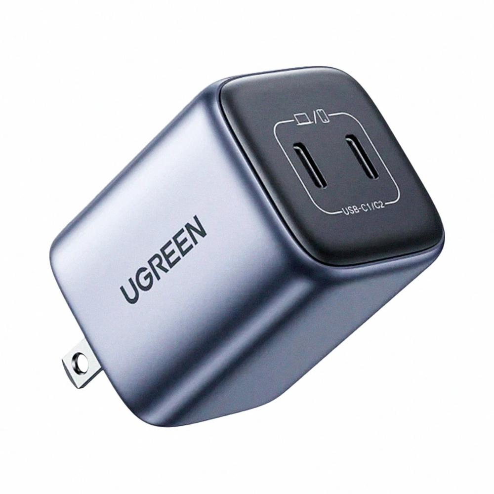 Cargador UGREEN 45W - 2X USB-C PD-PPS clavija US plegable