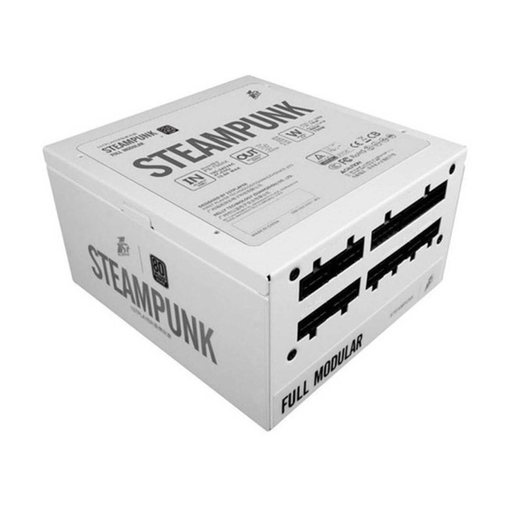 FUENTE DE PODER GAMER 1STPLAYER 750W STEAMPUNK LED 80 PLUS SILVER MODULAR