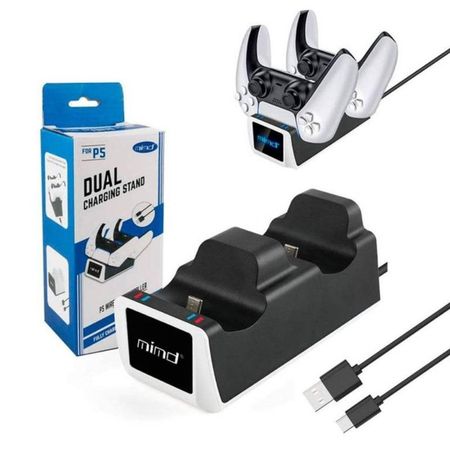 Cargador Dual para Mandos PS5 Base Luz led P5