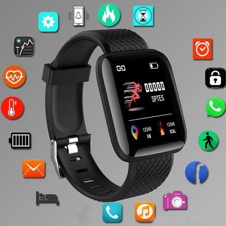 Smartband Fitness Negro Bluetooth Calorías Android IOS Navidad