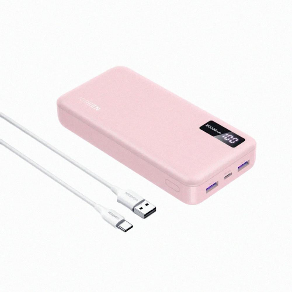 Power Bank UGREEN 20W USB-C bidireccional Rosa PB312