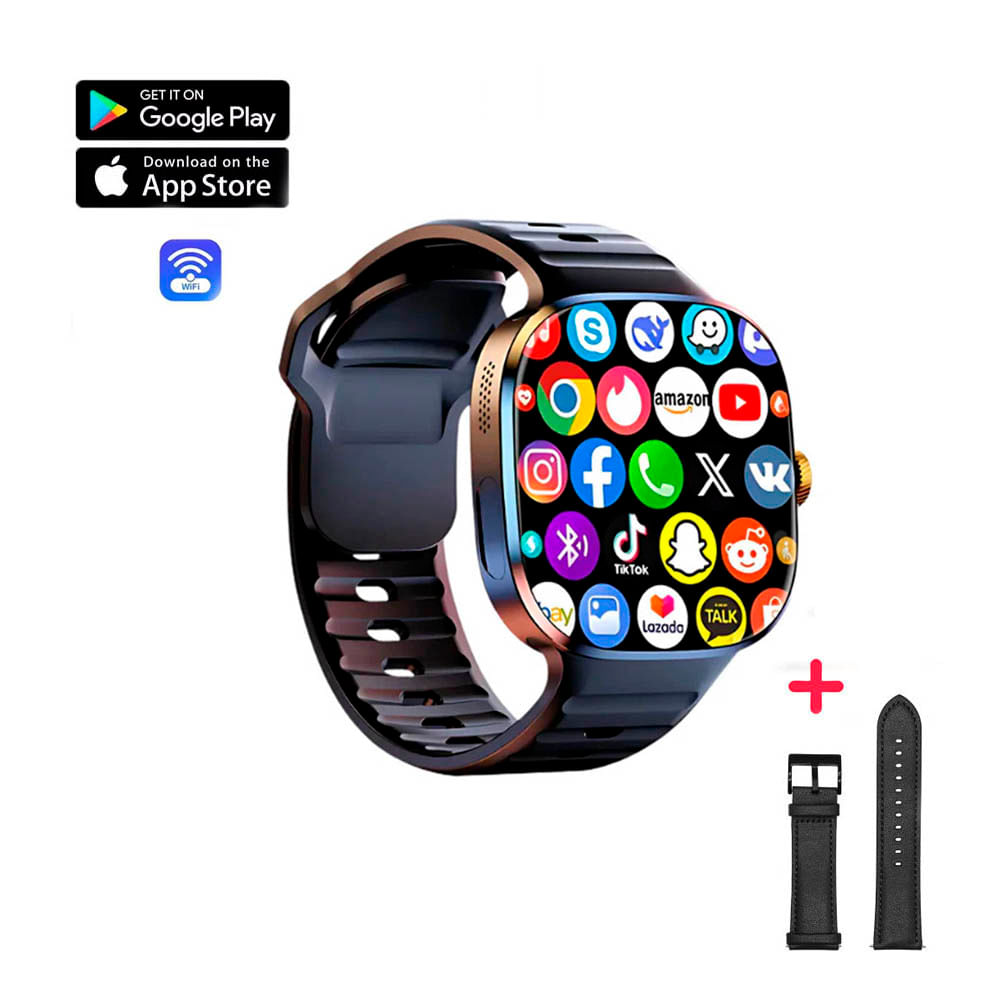 Smartwatch M99 Chip con Cámara Wifi Play Store Negro Correa Gratis