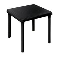 Mesa cuadrada Negra Polinplast