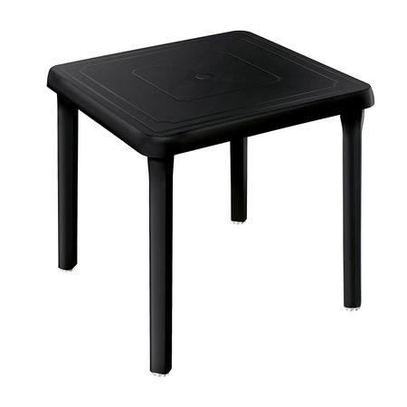 Mesa cuadrada Negra Polinplast
