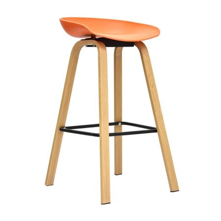 Banco Fijo para Bar Misuri Polipropileno/Metal Naranja Bonno