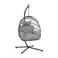 Silla Colgante Plegable Orange de Acero Marrón