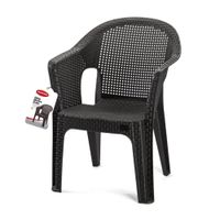 Sillón de Exterior Mimbre Negro