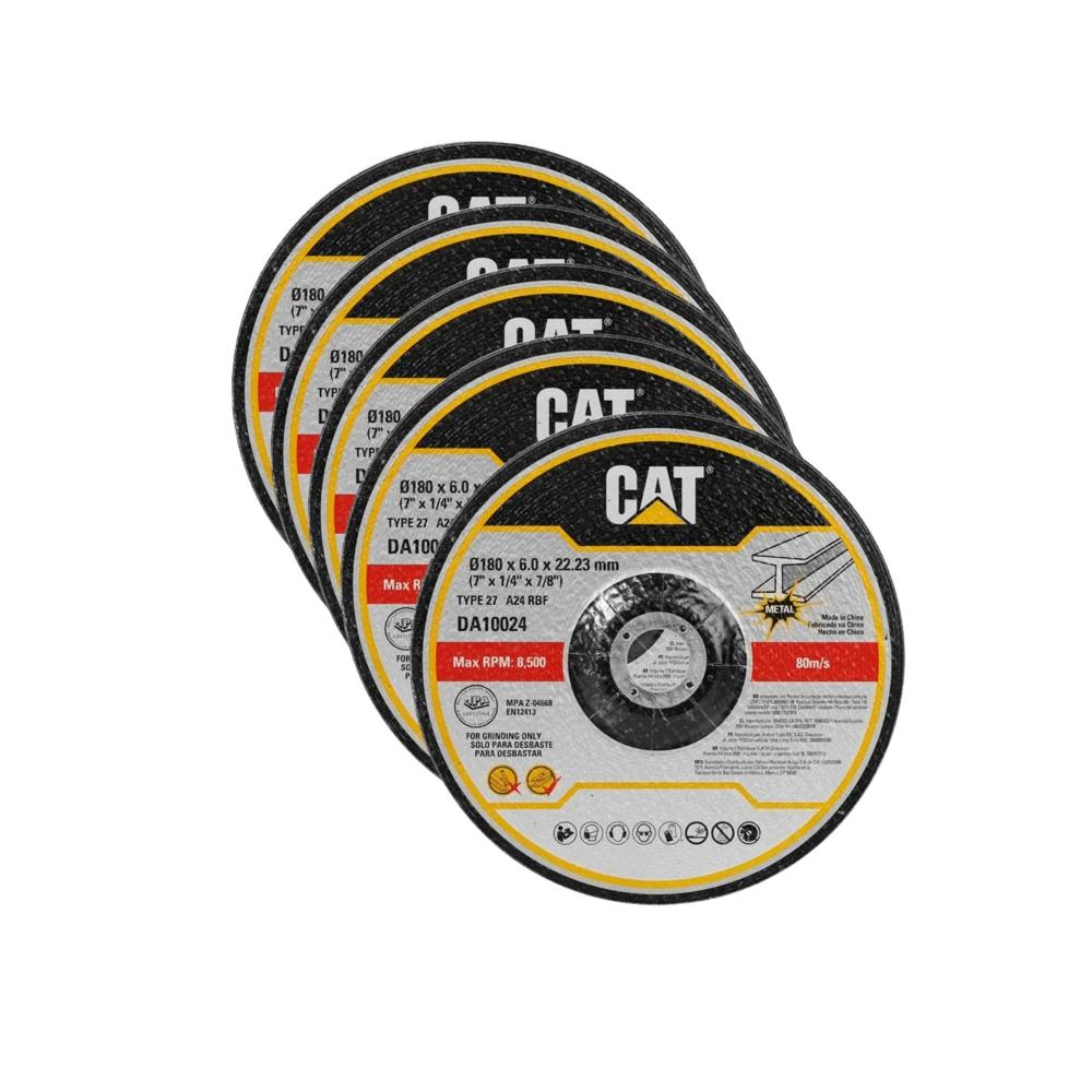 DISCO DE DESBASTE DEPRIMIDO 7 x 6mm Pack 5 DA10024 CAT