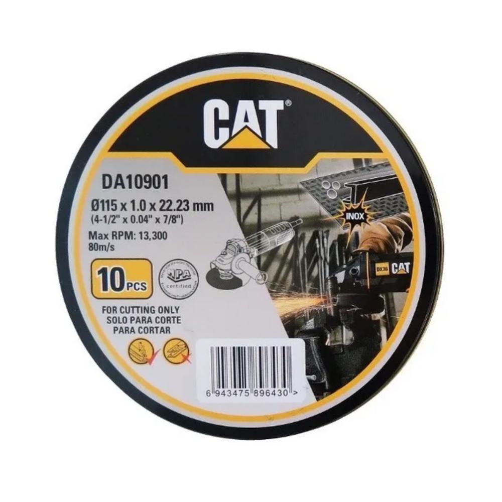 DISCO DE CORTE METAL 4  0.5 x 1mm  PLANO Pack 10 DA10901 CAT