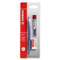 Portaminas STABILO 0.5mm + Minas HB + Borrador