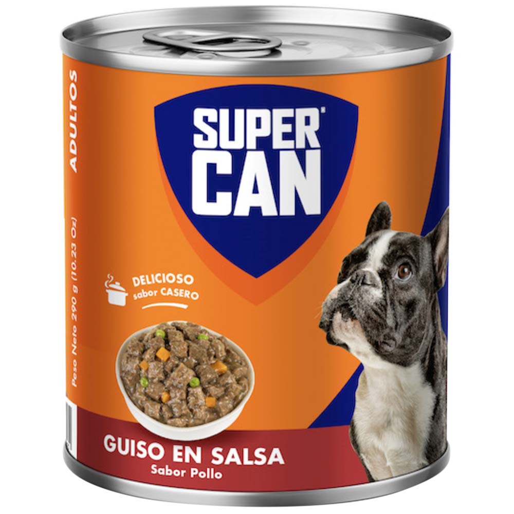 Alimento Húmedo para Perro SUPER CAN Adulto Sabor Pollo Lata 290g