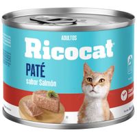 Alimento Húmedo para Gato RICOCAT Adulto Sabor Salmón Lata 180g