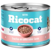 Alimento Húmedo para Gato RICOCAT Gatito Sabor Carne Lata 190g