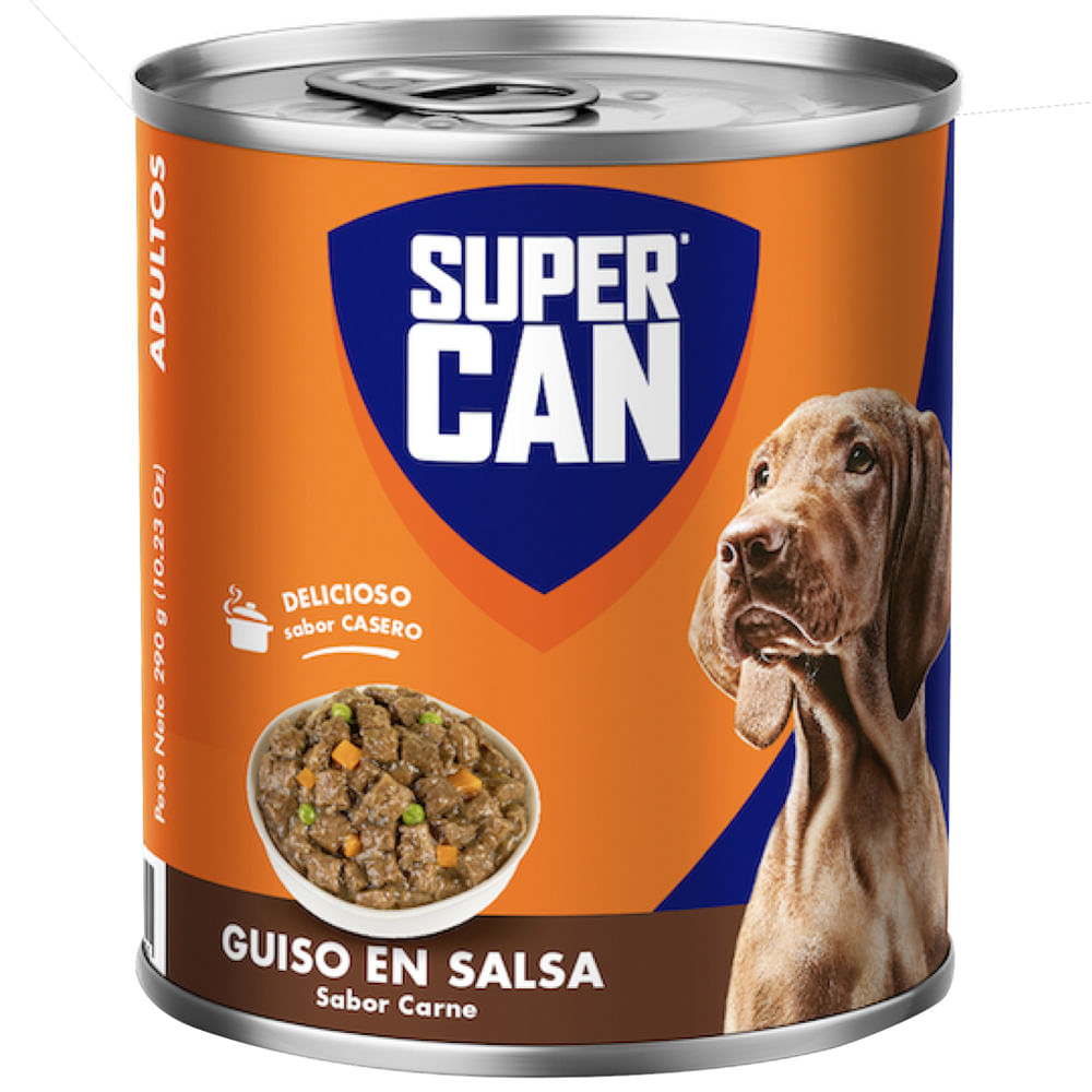 Alimento Húmedo para Perro SUPER CAN Adulto Sabor Carne Lata 290g
