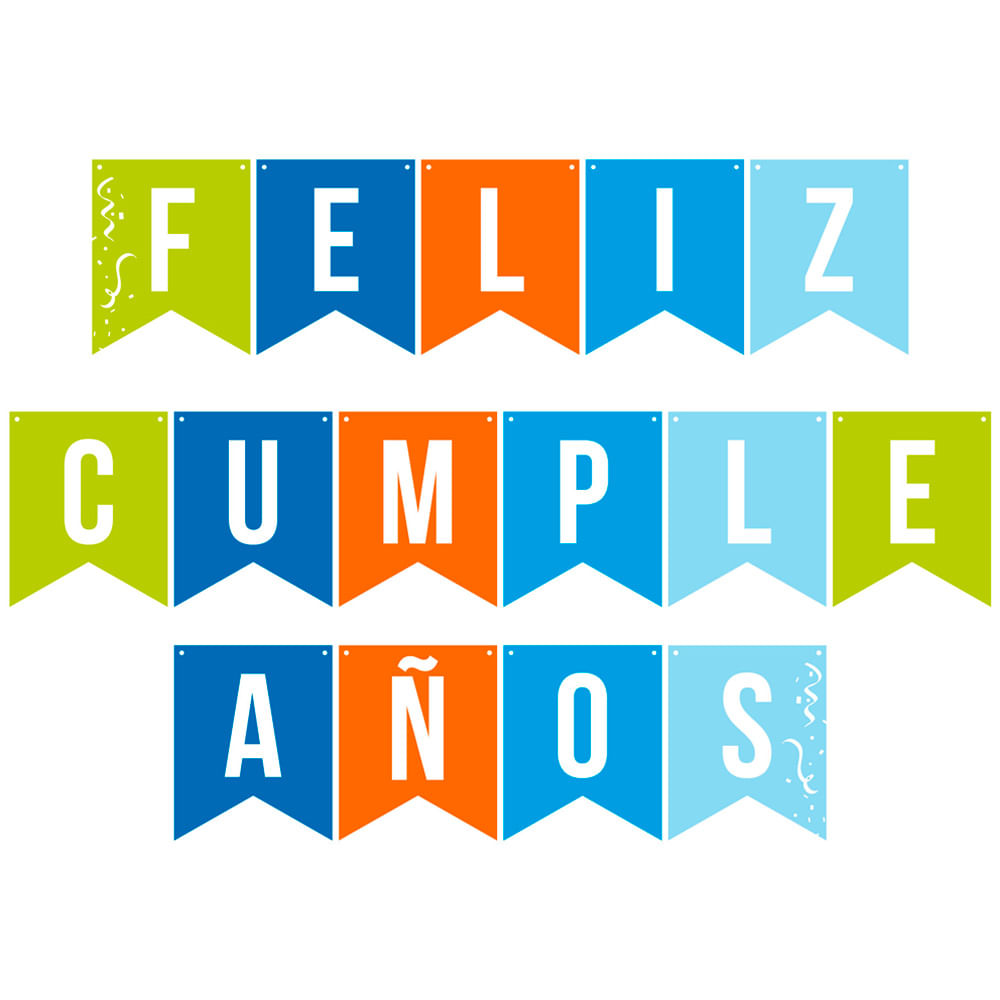 Banderín feliz cumpleaños OLEGO