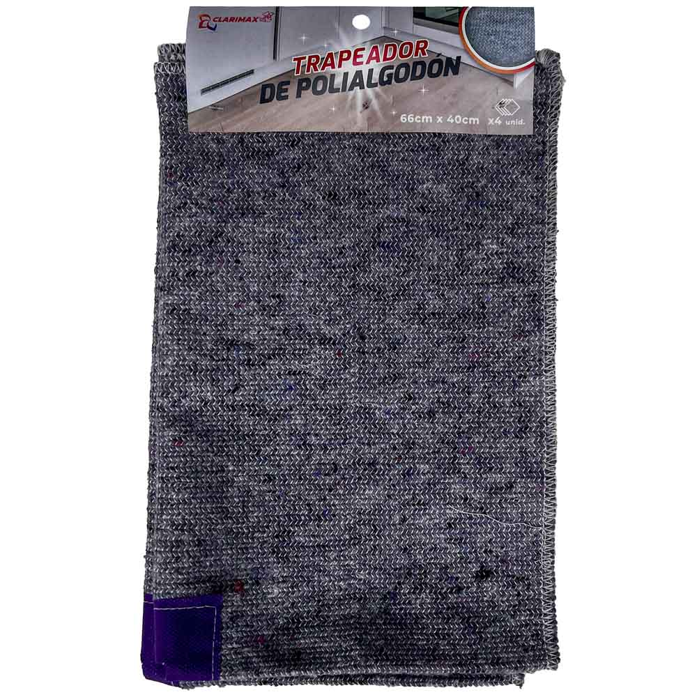 Trapeador de Polialgodón 66cm x 40cm Paquete 4un