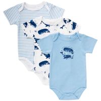 Bodys Pack x 3 Unid Manga Corta Bebé Niño BABY EUREKA