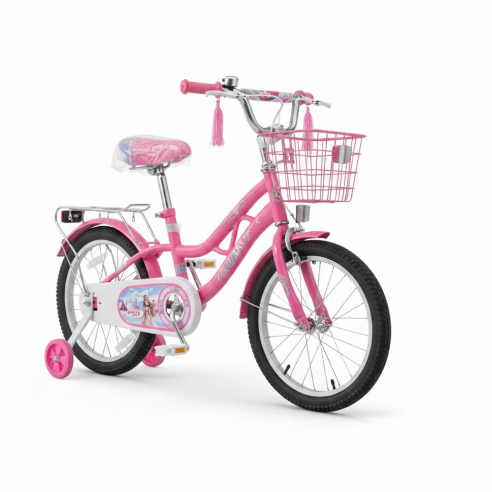 Bicicleta Infantil Aro 16 Rosa con Canastilla