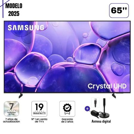 TELEVISOR SAMSUNG 65'' UN65U8000F CRYSTAL UHD SMART TV 2025 Y ANTENA DIGITAL