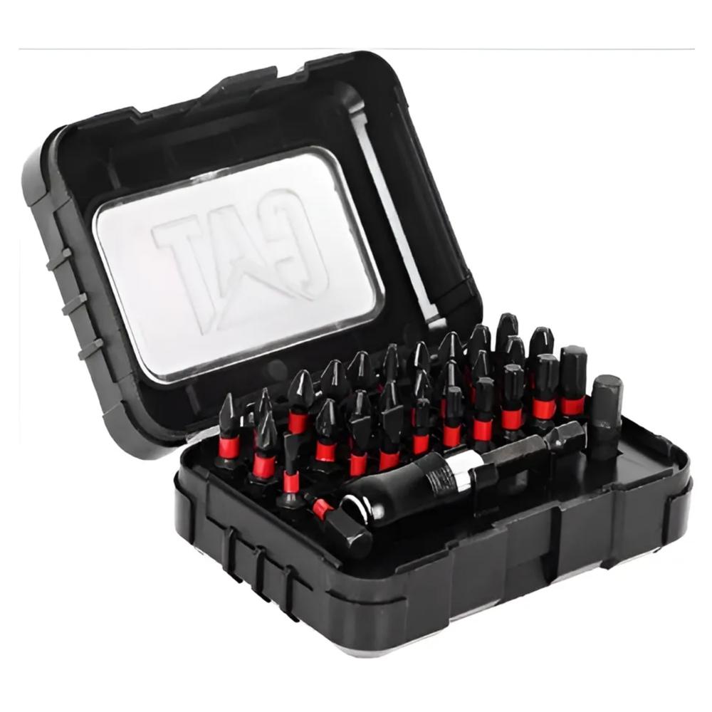 PUNTILLAS SET DE BITS PARA ATORNILLAR Cajita x 32 Pzas DA01901 CAT