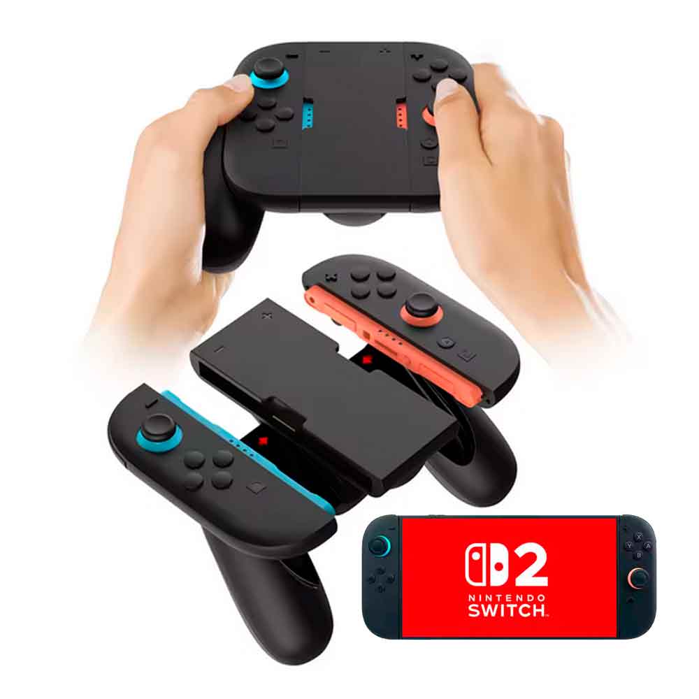 Grip Cargador para JoyCons Nintendo Switch 2, 2000mAh