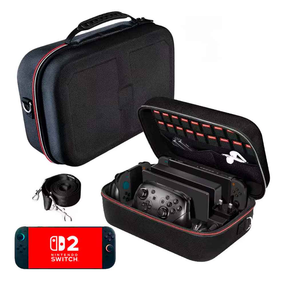 Maleta para Nintendo Switch 2 Grande Resistente Negro