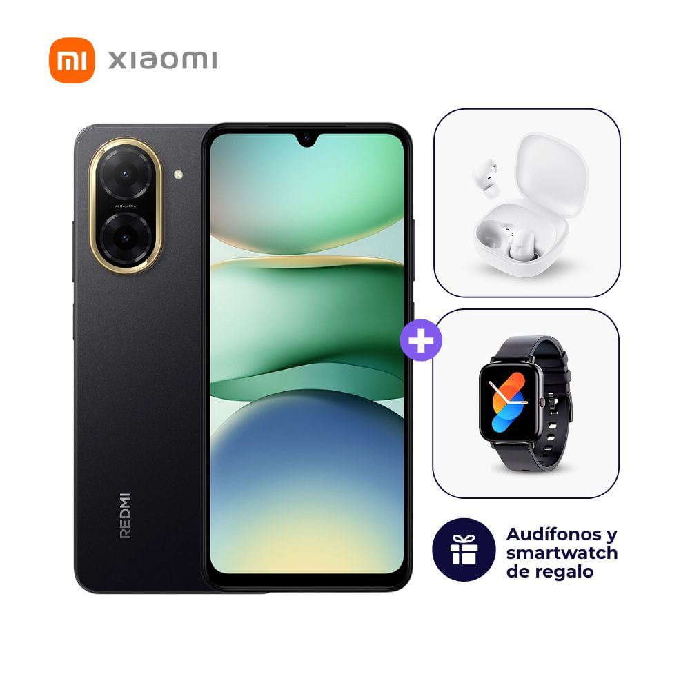 Xiaomi Redmi A5 4G 128GB 4GB Negro - Smartwatch y Audifonos