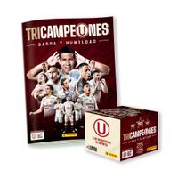 ALBUM TRICAMPEONES PANINI -  ALBUM TAPA DURA Y 1 PAQUETON