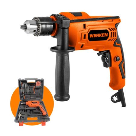 Taladro Percutor Werken KF-ID20+KF-6030 550W + 12 Accesorios