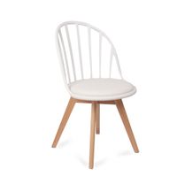 Silla con Respaldar Calado Modelo Málaga Blanca