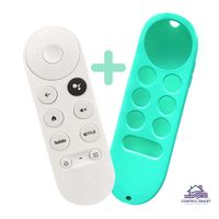 Control Remoto Compatible con Chromecast Google TV 4K HD con Funda Protectora  Verde Menta