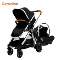 Coche Travel System de Lujo CARESTINO  -DELUXE V2- Negro
