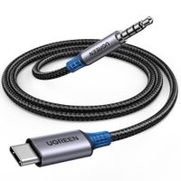 Cable Adaptador de Audio Auxiliar TTRS USB-C a 3.5mm Premium Ugreen CM734 - 35056