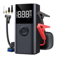 Arrancador de Auto Portatil recargable con Inflador  Luz de Emergencia