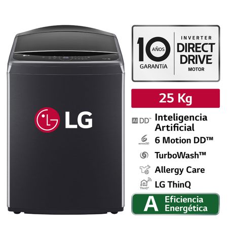 Lavadora LG WT25PBVS6 25Kg Negro metálico