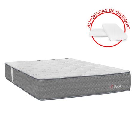 Colchón Forli Pocket Queen + 2 Almohadas + 1 Protector