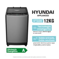 Lavadora Hyundai 12 Kg Superior HYWM122 Gris