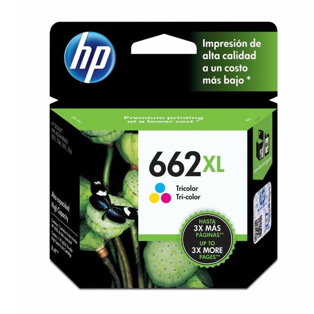Cartucho de Tinta HP 662XL Tricolor Original