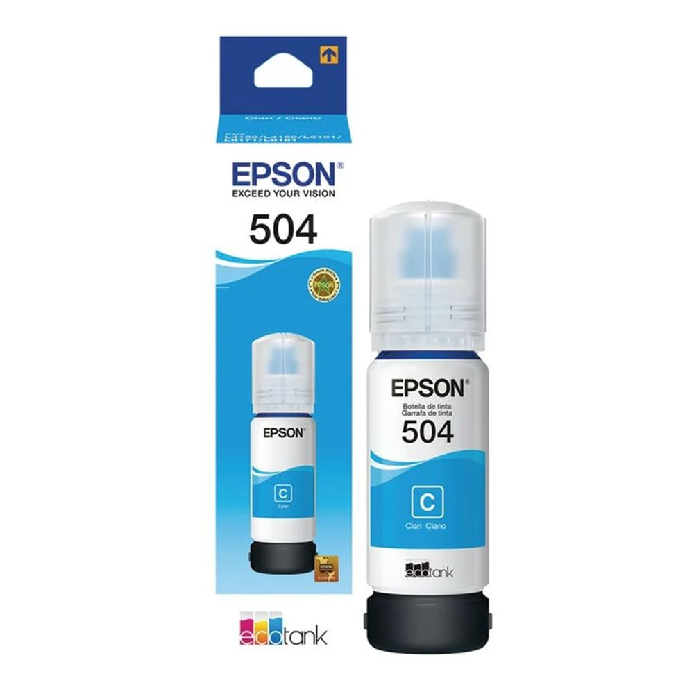 TINTA EPSON 504 CYAN ORIGINAL BOTELLA 70 ML