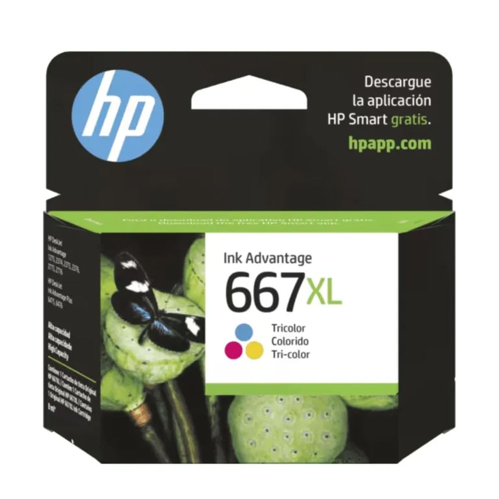 Cartucho de Tinta HP 667XL Tricolor Original