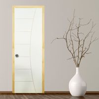 Puerta Prepintada Ruteada Bilbao 40x850x2070mm Ares