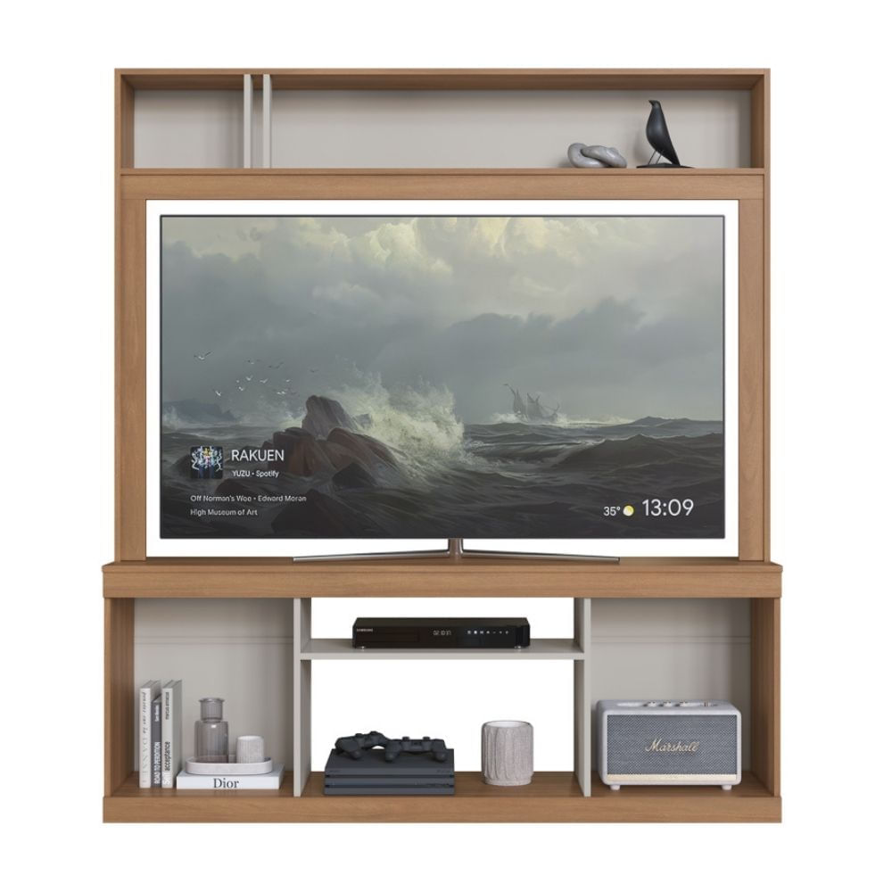 Centro de entretenimiento Smartfit 65" Freijó/Arena Delmarco