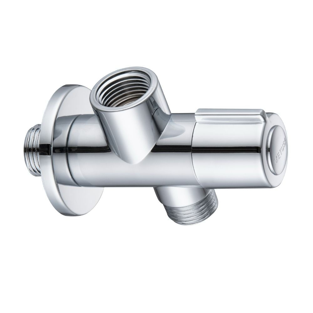 Llave de Paso 1/2' Doble Salida para Inodoro y Bidet Metusa