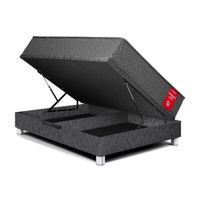 Cama Boxet Su Majestad 1.5 Plazas Charcoal Paraiso