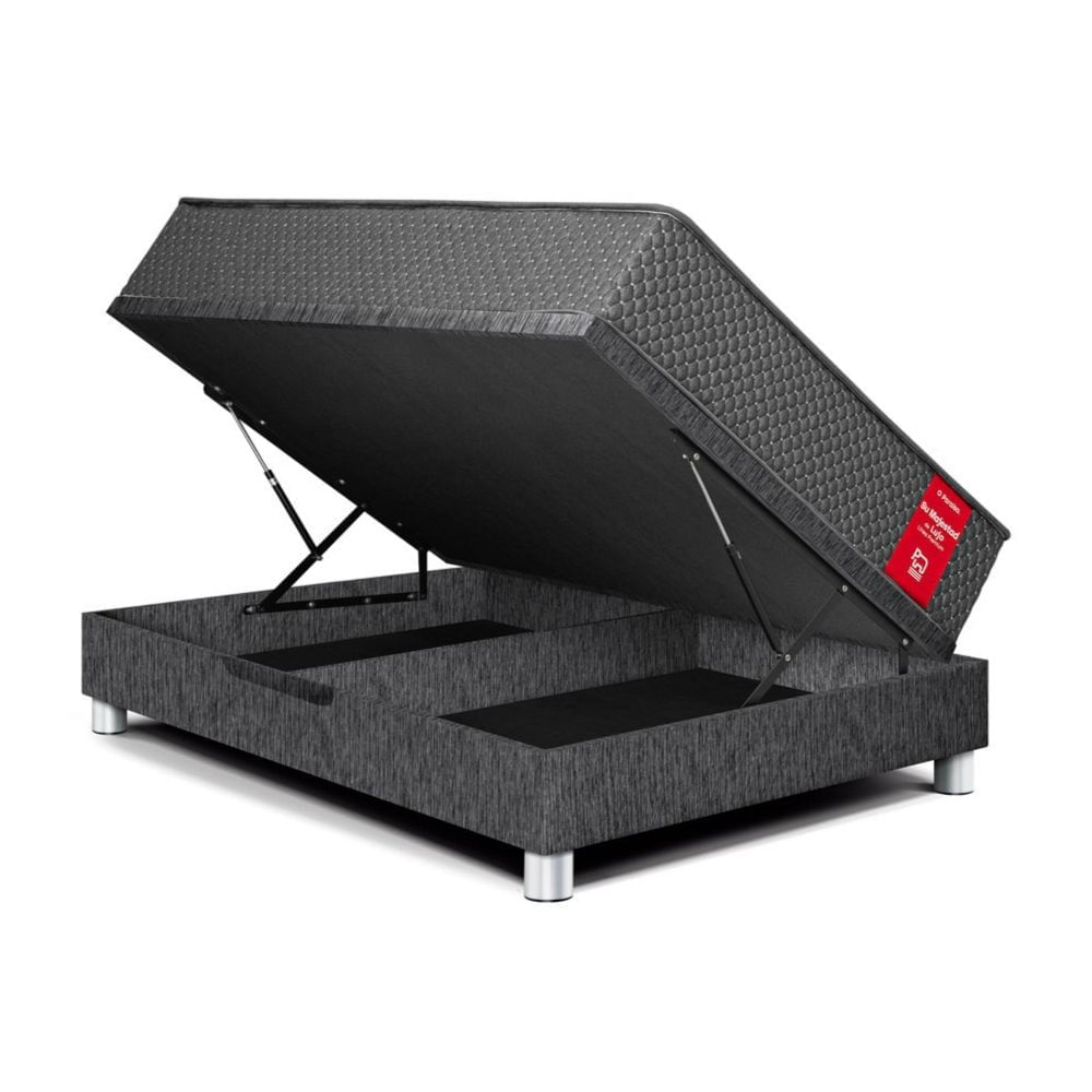 Cama Boxet Su Majestad 1.5 Plazas Charcoal Paraiso