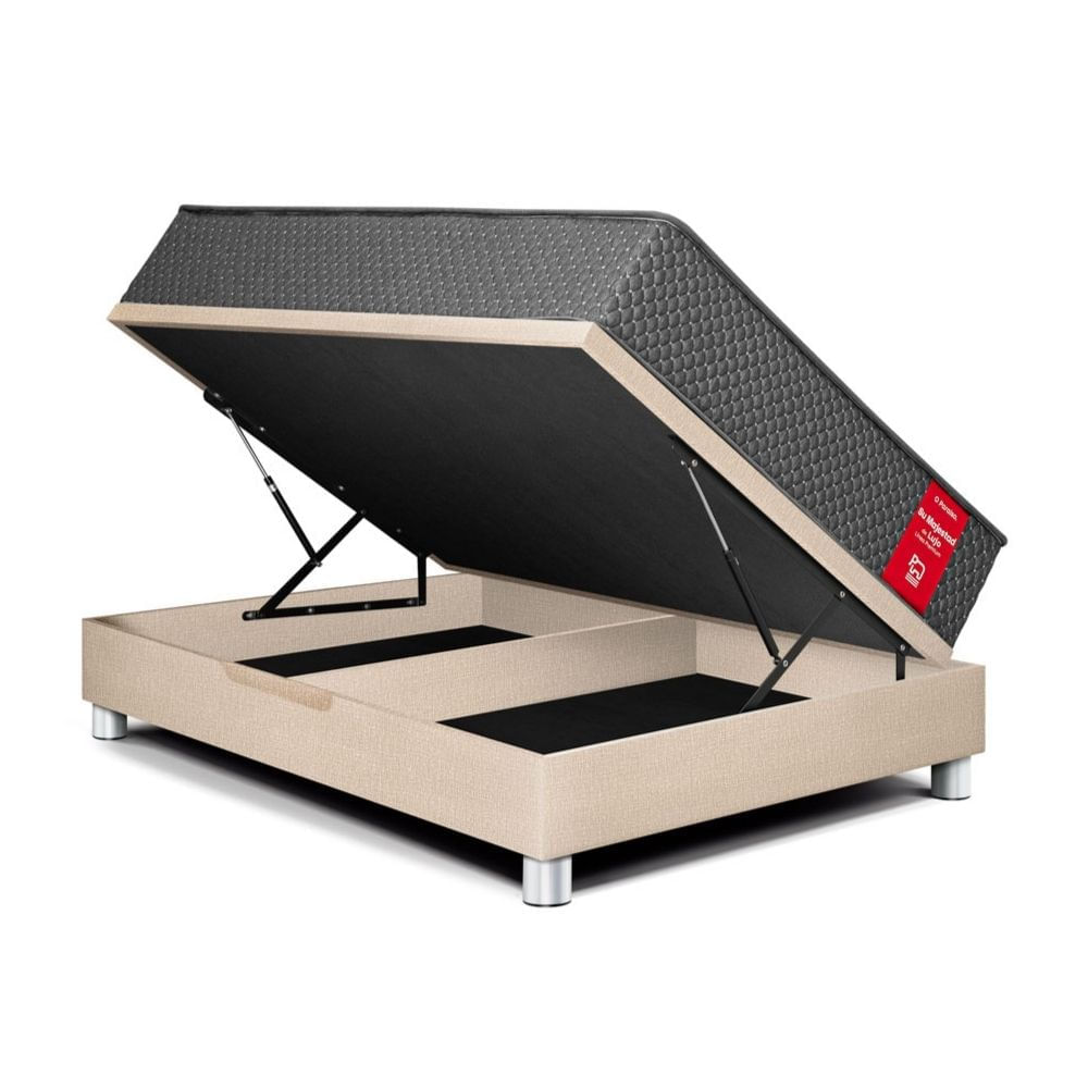 Dormitorio Boxet Blocks Su Majestad 1.5 Plazas Champagne Paraiso