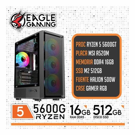 COMPUTADORA GAMER RYZEN 5 5600G RAM 16GB- SSD 500GB-GRAFICA VEGA 7 2GB
