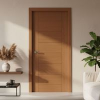 Puerta HDF Bosnia Enchapada Cedro 85x207cm Pama