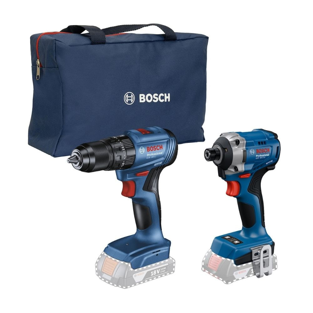 Combo Taladro GSB 185-li + Llave de impacto GDR 18v-215 + Bolso Bosch